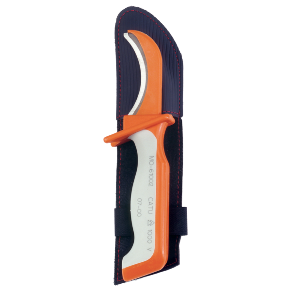 Couteau isolé. Longueur totale 180 mm. Lame courbe longueur 50 mm - Catu - MO61002