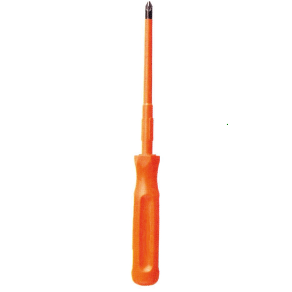 Tournevis isolé à lame décolletée et à embout phillips de 4 (ph0). Lame 75 mm - Catu - MO65232D