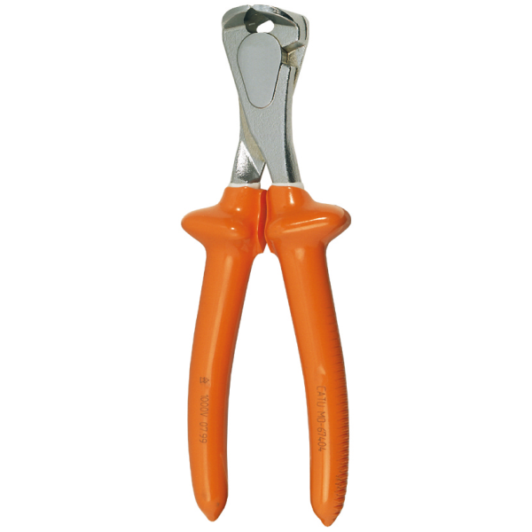 Pince coupante en bout isolée. Longueur 200 mm. Capacité de ø 3 à 4 mm acier - Catu - MO67404