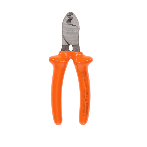 Pince coupe-câbles isolée. Longueur 180 mm. Capacité ø 5 mm cuivre et alu - Catu - MO67500
