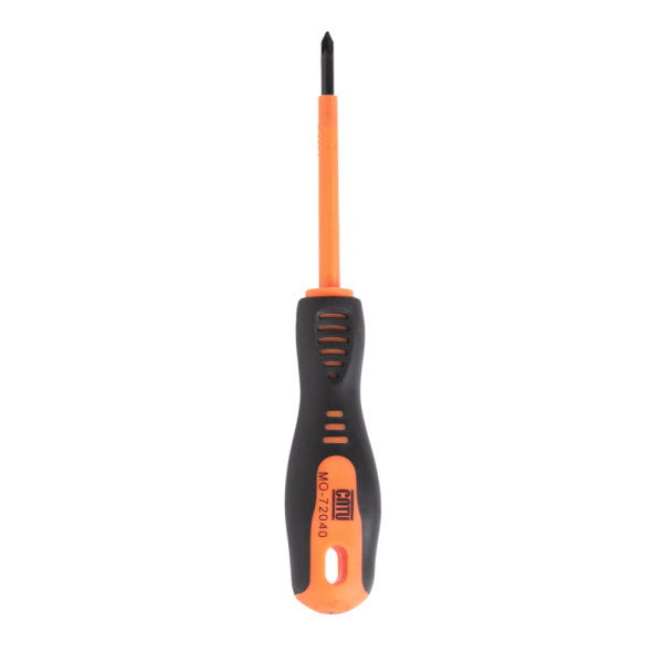 Tournevis isolé bi-matières à embout pozidriv de 5 mm pz1. Longueur lame 100 mm - Catu - MO72042