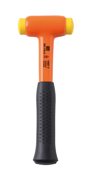 Marteau d'électricien isolé avec têtes de frappe anti-rebond ø 35 mm. Lg 310 mm. - Catu - MO745D
