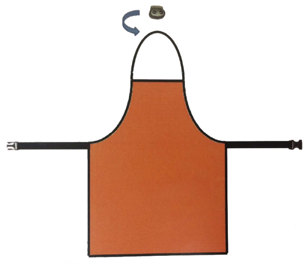 Tablier isolant en élastomère classe 0. Couleur orange. - Catu - MV99INSD