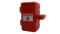 Condamnateur prises électriques ou pneumatiques en plastique rouge trou 12mm. - Catu - PL100