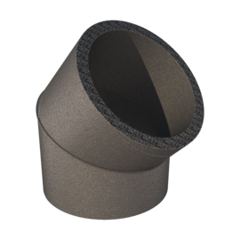 Coude à 45° pour calogaine pro d200, conduit circulaire rigide isolée en epe - Aldes - 11091419