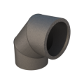 Coude à 90° pour calogaine pro d200, conduit circulaire rigide isolée en epe - Aldes - 11091420