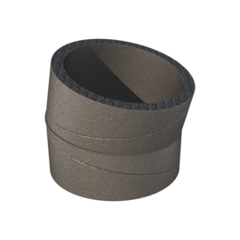 Coude à 15° pour calogaine pro d180, conduit circulaire rigide isolée en epe - Aldes - 11091516