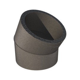 Coude à 30° pour calogaine pro d180, conduit circulaire rigide isolée en epe - Aldes - 11091517