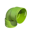Coude à 90° optiflex pro pour conduit circulaire d90 - Aldes - 11095930