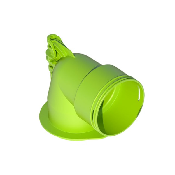 Manchette coudée pour bouche d80 et conduit optiflex pro circulaire d90 - Aldes - 11095934