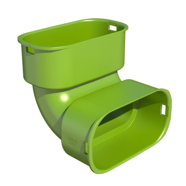 Coude vertical optiflex pro pour conduit oblong 100x50 - Aldes - 11095947