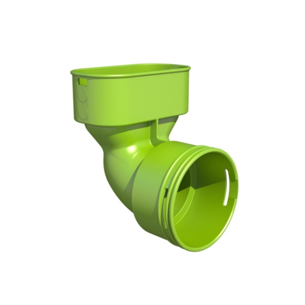 Coude adaptateur optiflex pro pour conduit oblong 100x50 vers circulaire d75 - Aldes - 11095948