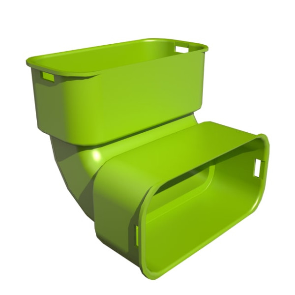 Coude vertical optiflex pro pour conduit oblong 130x60 - Aldes - 11095959