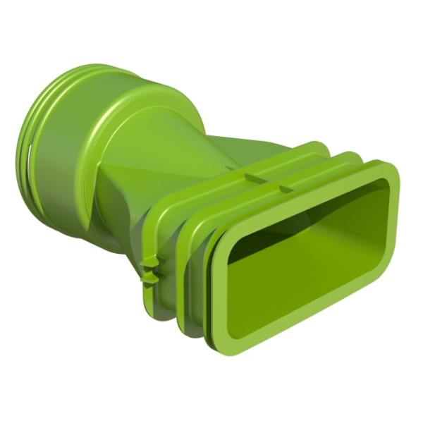 Adaptateur optiflex pro pour conduit oblong 130x60 vers conduit circulaire d90 - Aldes - 11095962