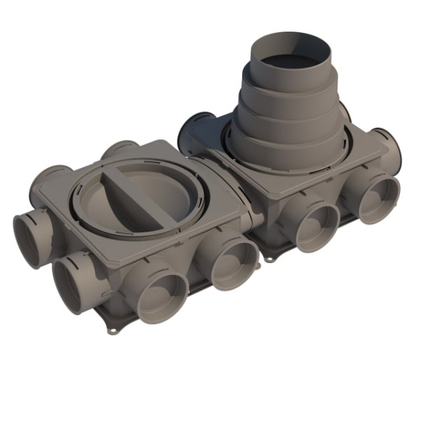 Caisson de répartition optiflex pro 12 piquages configuration horizontale - Aldes - 11095975