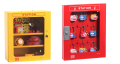 Armoire murale métal jaune pour rangement accessoires de consignation - Catu - SL101