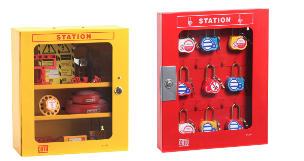 Armoire murale métal rouge pour rangement cadenas. - Catu - SL102