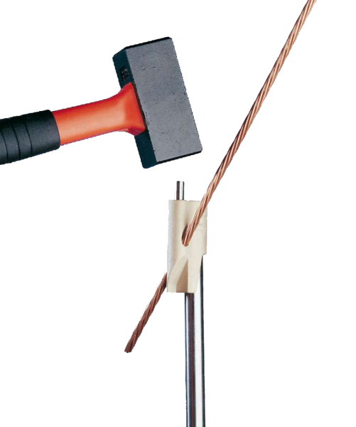 Tete connectrice mode tangentiel  pour piquet de terre diametre 16 et 17mm - Catu - TFTT1617