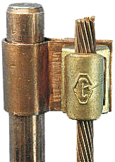 Connecteur de mise à la terre pour piquet d16mm et conducteur 40mm² - Catu - TO216