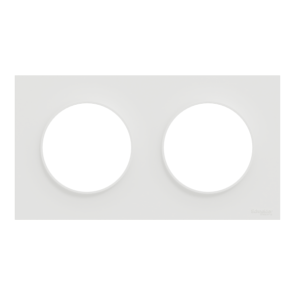 Odace origine - plaque de finition 2 postes - couleur blanc - Schneider Electric - S929704