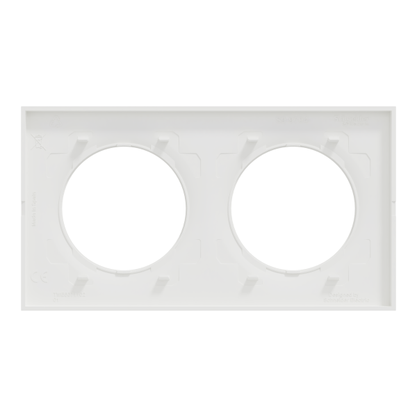 Odace origine - plaque de finition 2 postes - couleur blanc - Schneider Electric - S929704