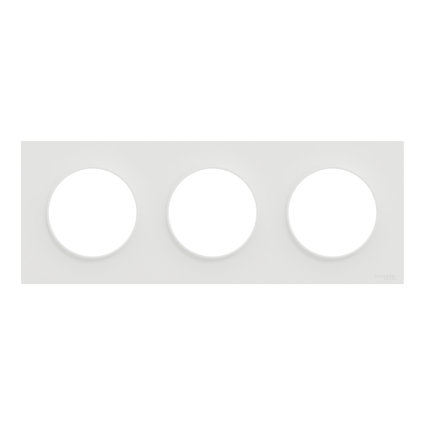 Odace origine - plaque de finition 3 postes - couleur blanc - Schneider Electric - S929706