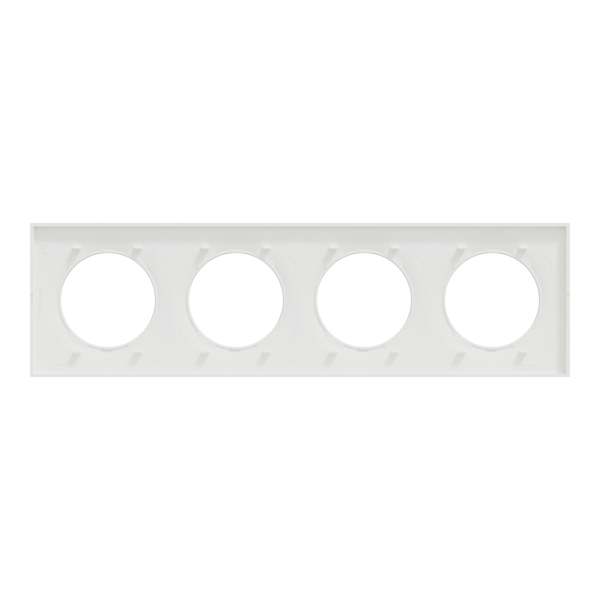 Odace origine - plaque de finition 4 postes - couleur blanc - Schneider Electric - S929708