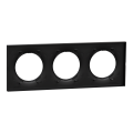 Odace origine - plaque de finition 3 postes - couleur noir - Schneider Electric - S949706