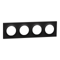 Odace origine - plaque de finition 4 postes - couleur noir - Schneider Electric - S949708
