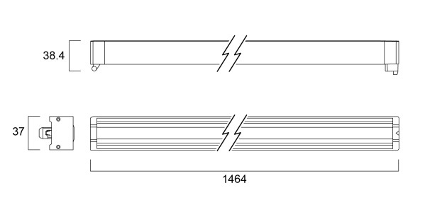 Rail linéaire pixo line 1500 90° 840 blanc - Sylvania - 0007820