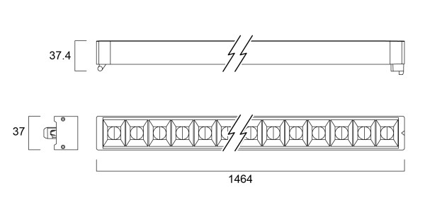 Rail linéaire pixo line 1500 ugr19 840 blanc - Sylvania - 0007824