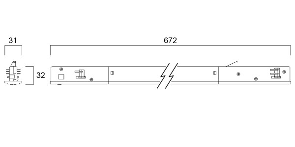 Rail linéaire pixo line driver dali 600 56w blanc - Sylvania - 0007867