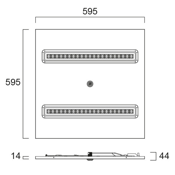 Luminaires encastrés opticlip 600 2l 33w 4300lm 840 noir sylsmart connected ssa - Sylvania - 0034046