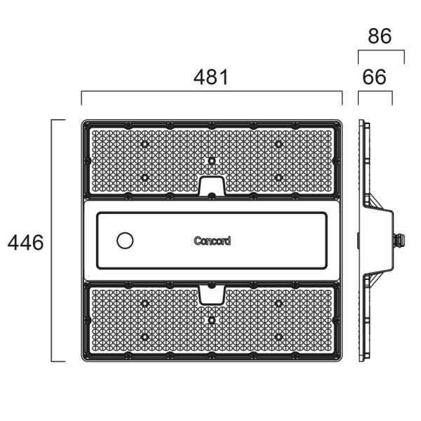 Armatures industrielles rocks ip65 50w 9500lm 840 large version dali - Sylvania - 2825400
