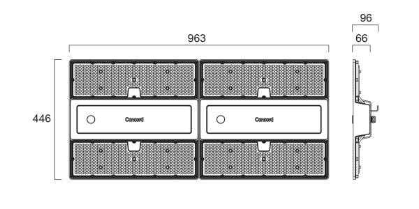 Armatures industrielles rocks ip65 290w 52300lm 840 allee version dali - Sylvania - 2825413