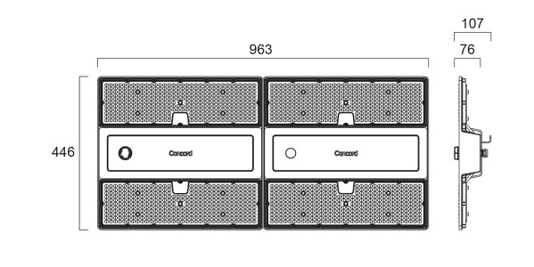 Armatures industrielles rocks ip65 290w 52300lm 840 allee capteur pir z18 - Sylvania - 2825427