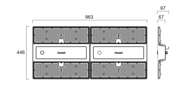 Armatures industrielles rocks ip65 225w 41800lm 840 large sylsmart ssa03n - Sylvania - 2825452
