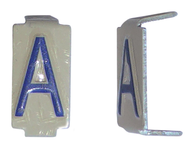 Michaud lot 25 lettres a 6x11 alu ivoire/bleu - Michaud - CD022