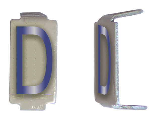 Michaud lot 25 lettres d 6x11 alu ivoire/bleu - Michaud - CD025