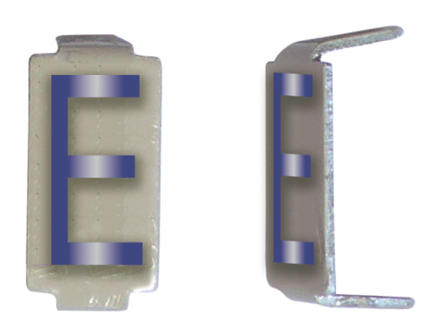 Michaud lot 25 lettres e 6x11 alu ivoire/bleu - Michaud - CD026