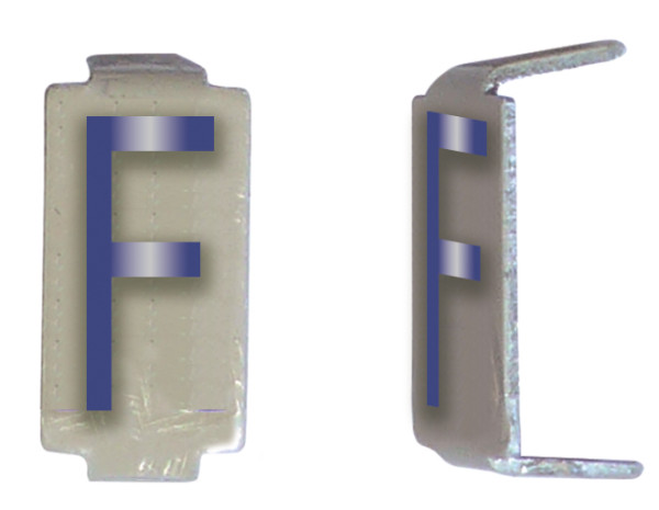 Michaud lot 25 lettres f 6x11 alu ivoire/bleu - Michaud - CD027