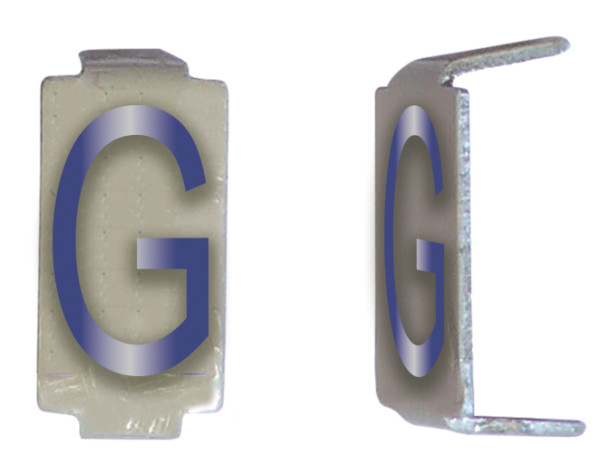 Michaud lot 25 lettres g 6x11 alu ivoire/bleu - Michaud - CD028