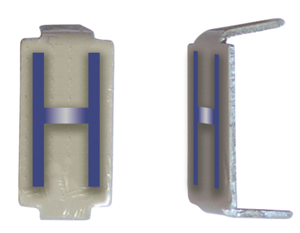 Michaud lot 25 lettres h 6x11 alu ivoire/bleu - Michaud - CD029