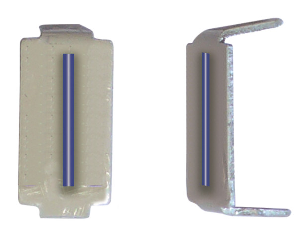 Michaud lot 25 lettres i 6x11 alu ivoire/bleu - Michaud - CD030