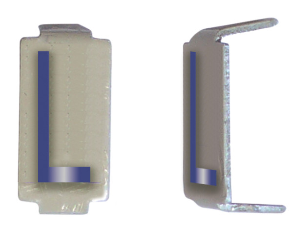 Michaud lot 25 lettres l 6x11 alu ivoire/bleu - Michaud - CD033