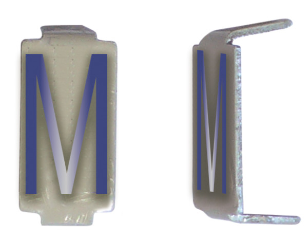 Michaud lot 25 lettres m 6x11 alu ivoire/bleu - Michaud - CD034
