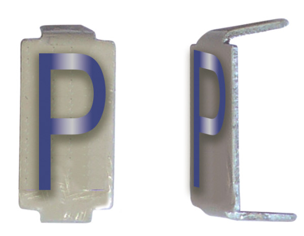 Michaud lot 25 lettres p 6x11 alu ivoire/bleu - Michaud - CD037