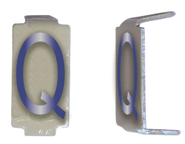 Michaud lot 25 lettres q 6x11 alu ivoire/bleu - Michaud - CD038