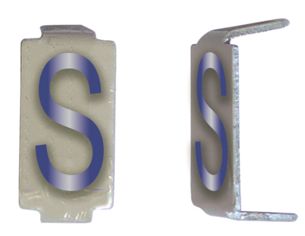 Michaud lot 25 lettres s 6x11 alu ivoire/bleu - Michaud - CD040