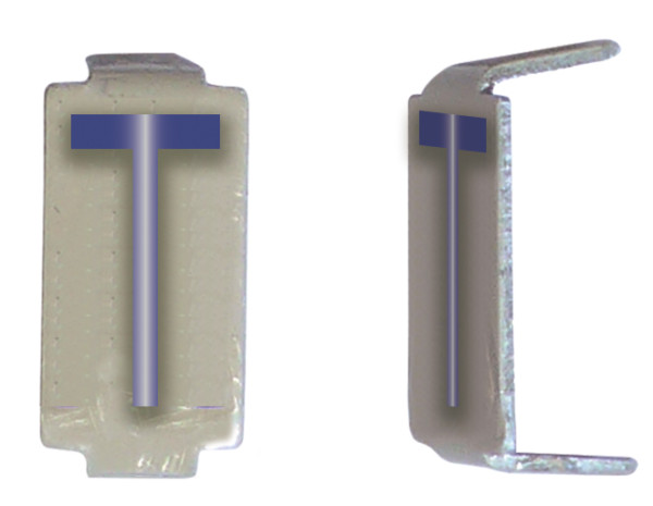 Michaud lot 25 lettres t 6x11 alu ivoire/bleu - Michaud - CD041